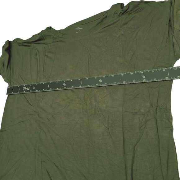 Daily Ritual Women's Jersey Short-Sleeve Drop-Shoulder Scoopneck Tunic Green M - Picture 10 of 11